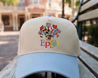 Epcot Embroidered Disney Hat, Walt Disney World Baseball Cap, Cute Retro Disney Trip Outfit Hat