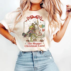 Comfort Colors Muppet Christmas Carol Kermit The Frog And Tiny Tim Shirt, The Muppet Carol Xmas 2025 Tee, Holiday Family Trip Outfit