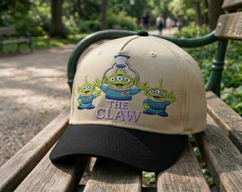 The Claw Toy Story Alien Embroidered Hat, Disney Pixar Baseball Cap, Family Trip Vacation Outfit