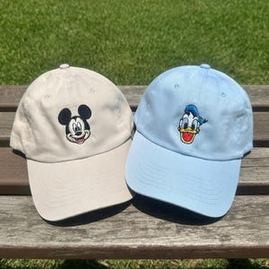 Disney Mickey and Friends Embroidered Hat, Cute Cartoon Character Cap, Minnie Donald Goofy Pluto Disney Hat