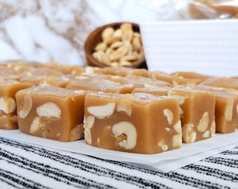 Salted Peanut Vanilla Caramels