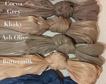 Hiyab brillante - Bufanda brillante de tela Yoryu de lujo