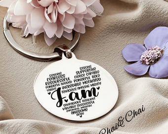 Mental Health Gift keychain/Positivity Recovery Self Care Encourage Gift/Inspirational Affirmation gift Keychain/look inside