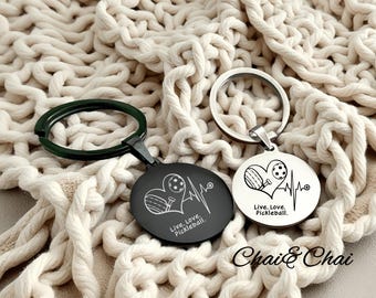 Personalized Pickleball Name Tags, Pickleball Queen charm, Pickleball accessories for purse bag keychain, Fun team favor and bag charm