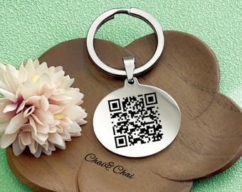 Custom Performance Program QR code keychain. Spotify Song Playlist Event invitation. Advertising Small business Company Website.