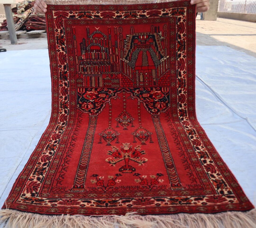Muslin Rug 2x4 Ft Afghan Prayer Rug, Muslim Prayer, Muslim Prayer Rug, Handmade ...