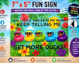 Tropical Ducks Cruise Magnet: Tropical Stateroom Door Decor