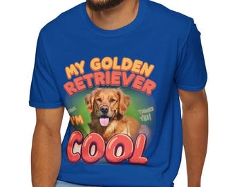 Funny Golden Retriever T-Shirt, Custom Dog Photo Tee, Dog Mom Gift