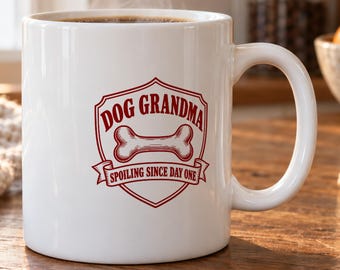 Dog Grandma Mug - Vintage Crest Design