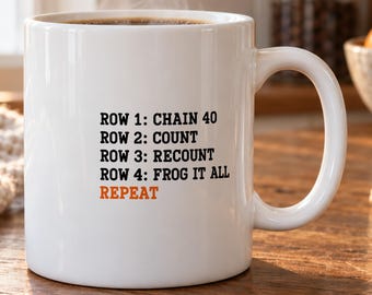 Crochet Mug - Frog It All and Repeat Pattern