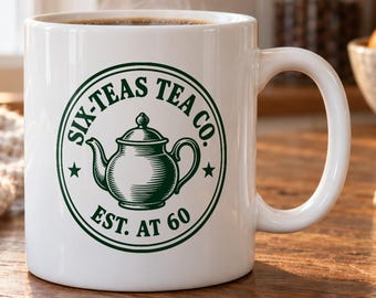 60th Birthday Tea Mug - Officially in My Six-Teas Vintage Badge