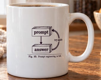 Prompt Engineering Mug - LLM Flowchart