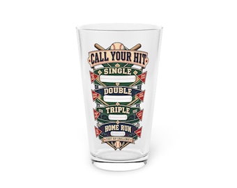 Call Your Hit Baseball Pint Glass | First Sip Challenge