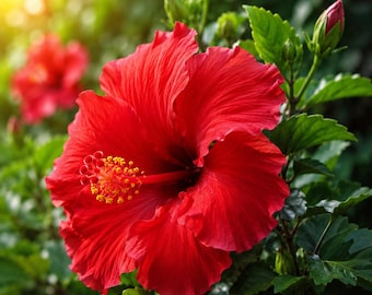 ピンクオレンジレッドハイビスカス20粒の種、花、庭、植え付け