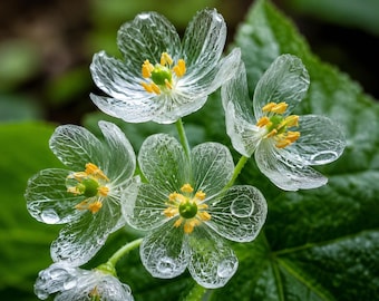 10 Real Diphylleia Grayi Seeds Rare Skeleton Flower Transparent Petal Shade Garden Plant