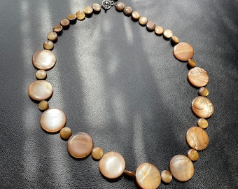 Bronze Colored Shell Statement Necklace