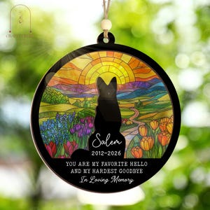 Personalized Dog Memorial Suncatcher, Dog Loss Sympathy Gift, Custom Pet Loss Gift, Loss of Dog Gift, Dog Remembrance Gift, Rainbow Bridge