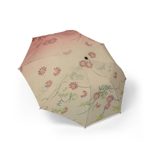 Foldable Umbrella, Traditional Japanese Floral Design, Cute Umbrella, Compact Rain Umbrella, Kawaii Umbrella, Rainy Day Accessory, Foldable