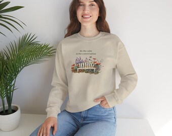 Sudadera de cuello redondo Calm Conversation: jersey unisex acogedor