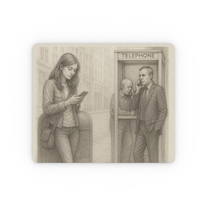 Vintage Sketch-musmatta: Konstnärligt skrivbordstillbehör, halkfri gummibas