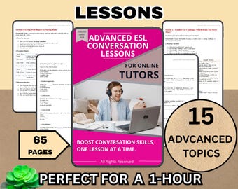 Avancerade ESL-konversationslektioner: 15 färdiga ämnen för vuxna elever (PDF-nedladdning)