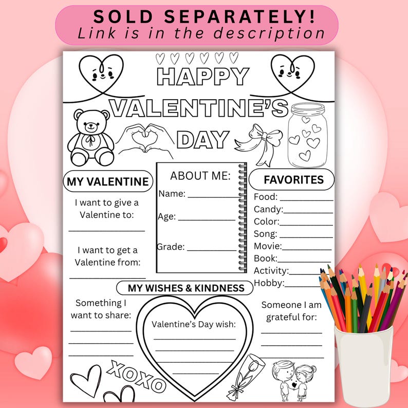New Year Goals Worksheet for Kids & Teens | 2026 New Year Resolution Coloring Printable image 6