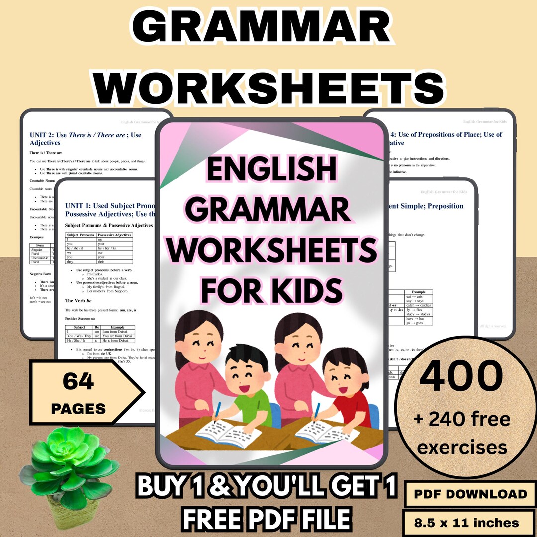 English Grammar Practice for Kids: Beginner ESL Practice With Answer