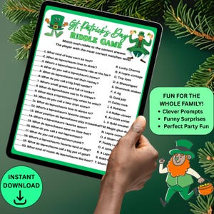 Leprechaun Math Riddles St. Patrick’s Day Riddle Game – Printable Leprechaun Trivia - Etsy