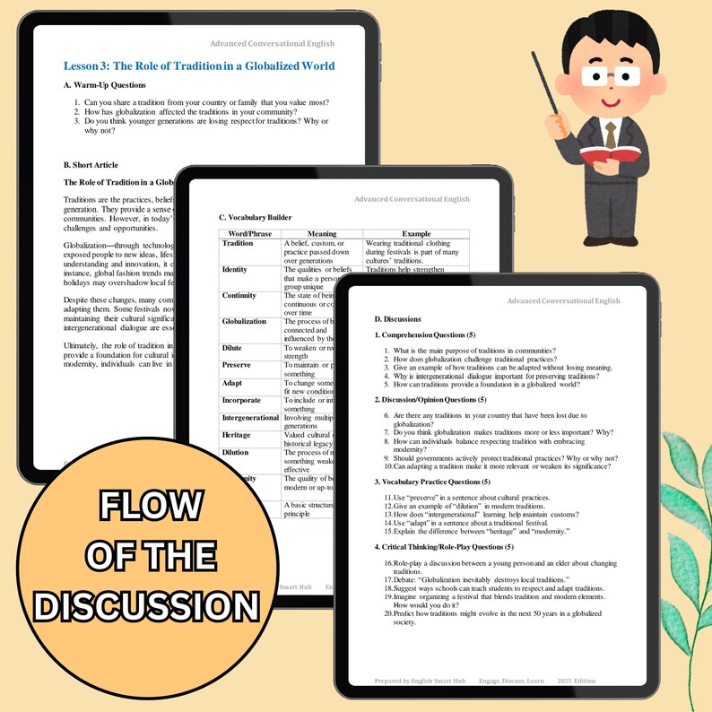 Advanced ESL Printable Lessons for Speaking, Vocabulary, and Grammar Practice