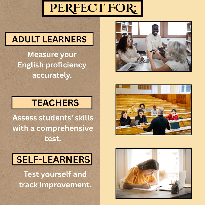English Proficiency Test | Grammar & Vocabulary Worksheets for Adults ...