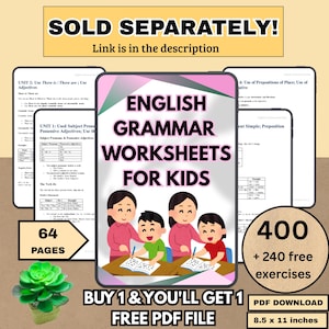 English Grammar Worksheets for Kids: Beginner ESL Practice with Answer Keys (Printable Worksheets)