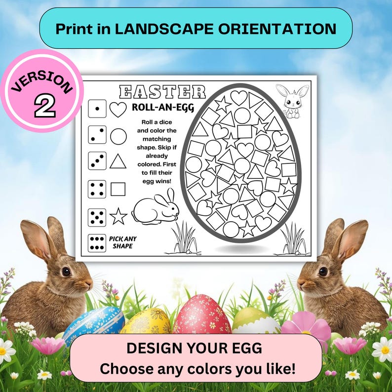 Easter Roll an Egg Game Printable | Candy Dice Game | Classroom Kids ...