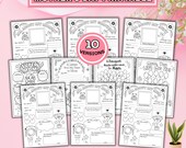 Mother’s Day Printable Bundle, All About My Mom Worksheet, Mother’s Day Kids Activity, Coloring Pages, DIY Gift from Kids, Classroom PDF