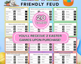Easter Friendly Feud Game | Printable FamilyParty Game (Digital Download)