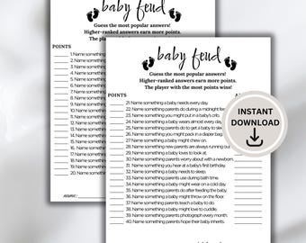 Baby Shower Family Feud Game | Baby Feud Printable Game | Baby Shower Game | Friendly Feud Party Game | Baby Sprinkle Game | Gender Reveal