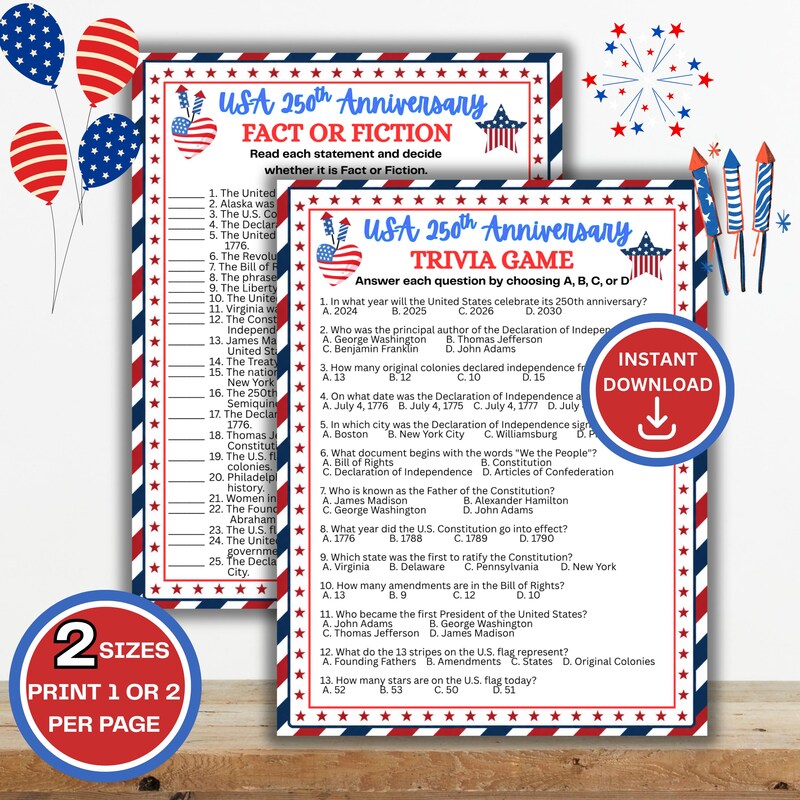250th Usa Anniversary Games - Etsy