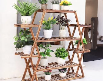 Large /Wooden Plant Stand /Multi Tier