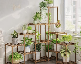 Wood Plant Stand /Corner Plant Shelf /Outdoor/Indoor