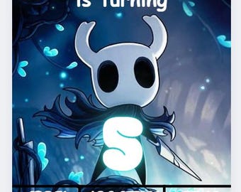 Hollow Knight Birthday Invitation: Editable Canva Template (9 x 14 cm) (digital download)