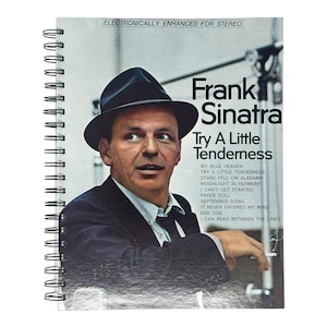 Vintage Frank Sinatra Album Cover Notebook: Handmade 1954 Repurposed Vinyl