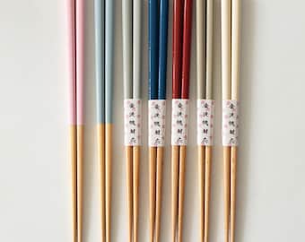 Palillos de madera natural, resistentes al calor, antideslizantes, juego de vajilla de estilo japonés