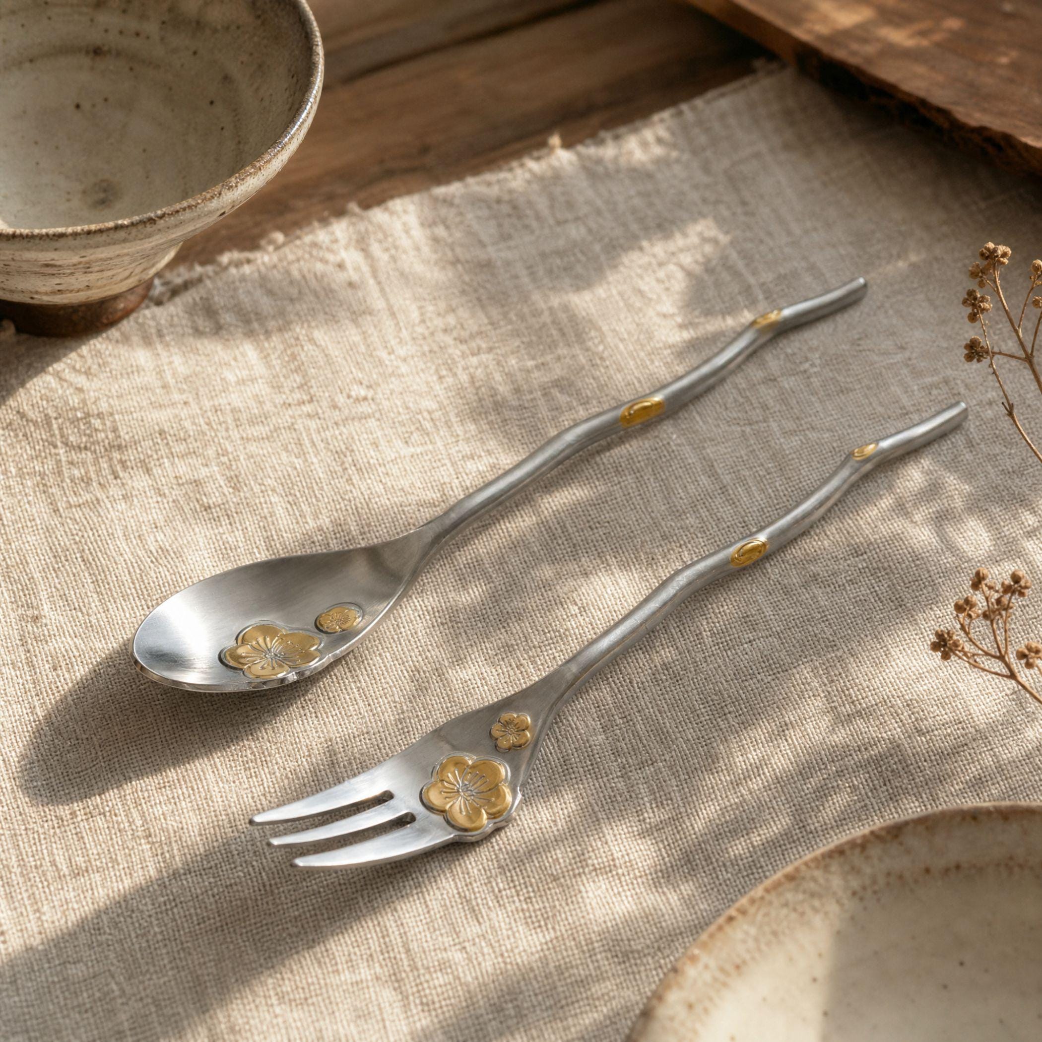 Stainless Steel Silverware Japan Flower - Etsy