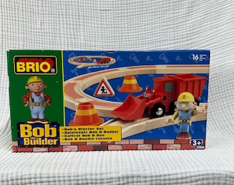 VTG Bob the Builder Brio Wooden Train/Road set Bobs starter set 32800 READ