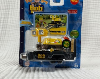 2006 Learning Curve Bob Builder Generator Diecast w Trailer Take Along lights up