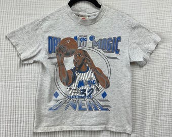VTG  90s Nutmeg Shaquille O'Neal Orlando Magic Double Sided NBA Shirt S Youth