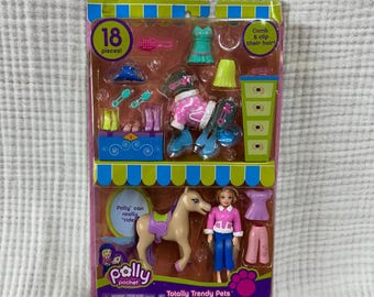 Polly Pocket 2006 Totally Trendy Pets Groovy-Glam Pony Polly New/Sealed