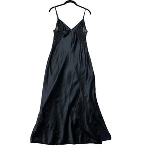 Maxi Satin Dress Black Backless - Etsy