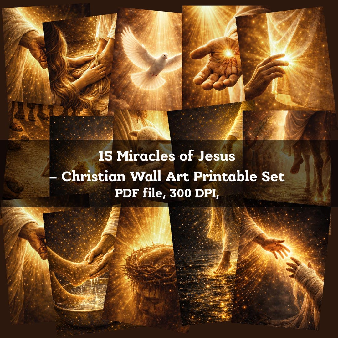 15 Miracles of Jesus Christian Wall Art – Bible Story Faith Decor (PDF ...