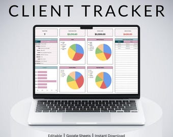 Client Tracker Spreadsheet Business Planner Template Digital Client Organizer Editable Business Tracker, Club Member Organizer Google Sheets