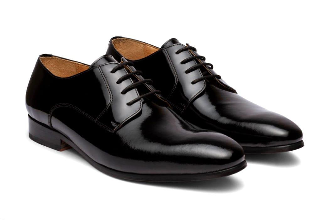 Handmade Leather Black Derby Shoes for Men - Lace up Formal  display picture 3